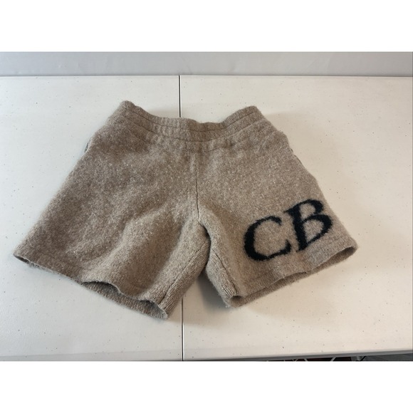 Cole Buxton Mens Tan‎ pull on Wool knit shorts 5.25